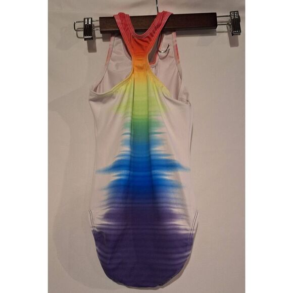 GK Elite Gymnastics Rainbow Sizzle Leotard Size Child Medium‎ - Picture 2 of 6